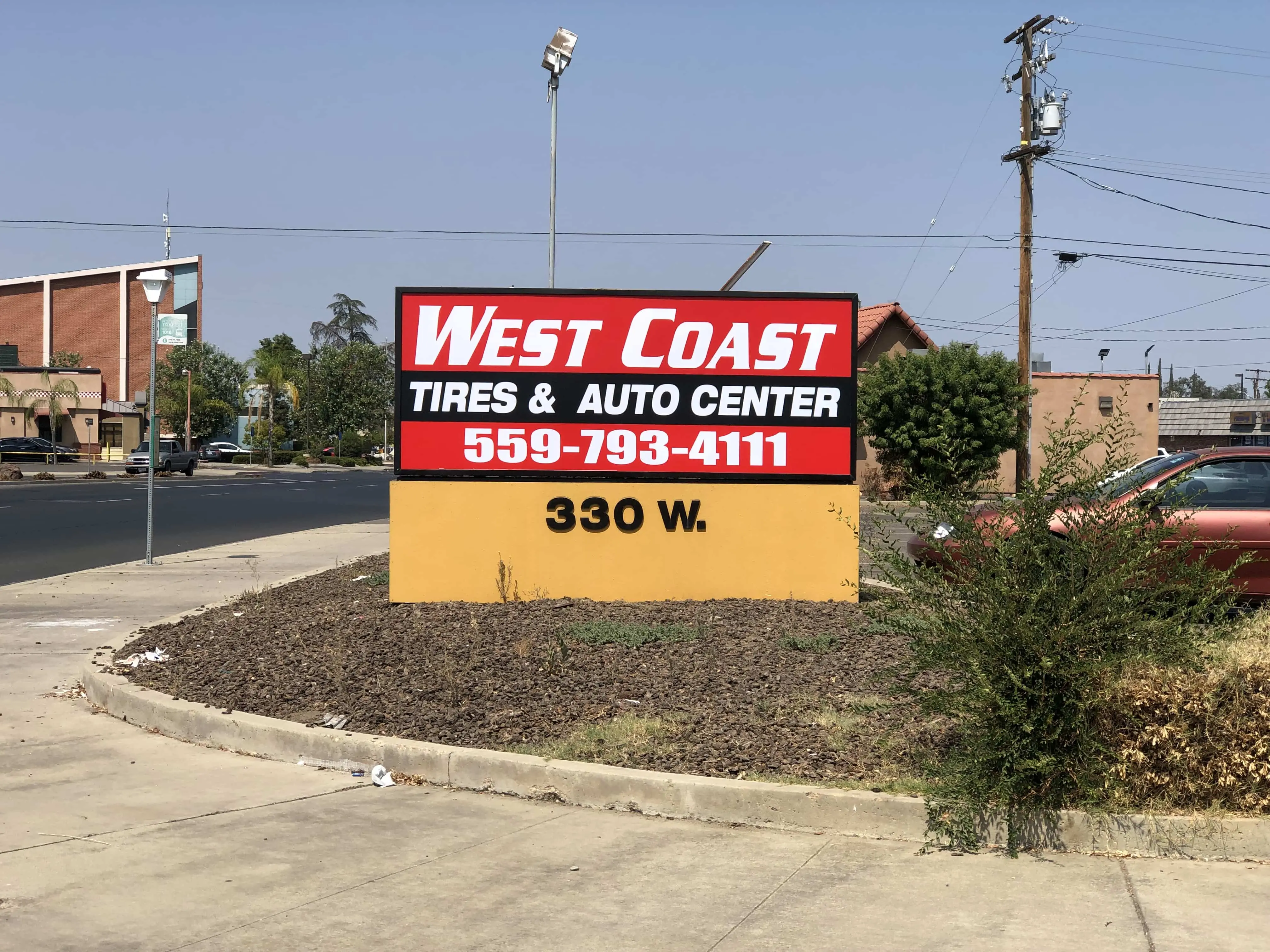 Business monument sign Visalia CA